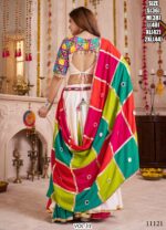 Celebrate The Spirit Of Navratri In Full Colour With Multi-Coloured Viscose Cotton Lehenga Choli