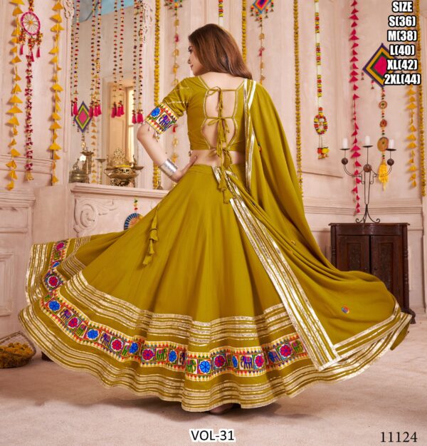 Celebrate The Spirit Of Navratri In Full Colour With Multi-Coloured Viscose Cotton Lehenga Choli