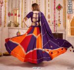 Celebrate The Spirit Of Navratri In Full Colour With Multi-Coloured Viscose Cotton Lehenga Choli