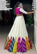 Navratri Wear Multi-Colour Patch Work With Lace Touch Up Rayon Ghaghra Choli