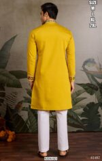 Functions Wear Men's Embroidery Designer Readymade Only Kurtas In Viscose Silk