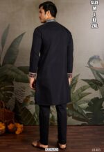 Functions Wear Men's Embroidery Designer Readymade Only Kurtas In Viscose Silk