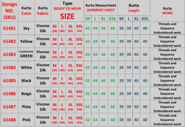 Functions Wear Men's Embroidery Designer Readymade Only Kurtas In Viscose Silk