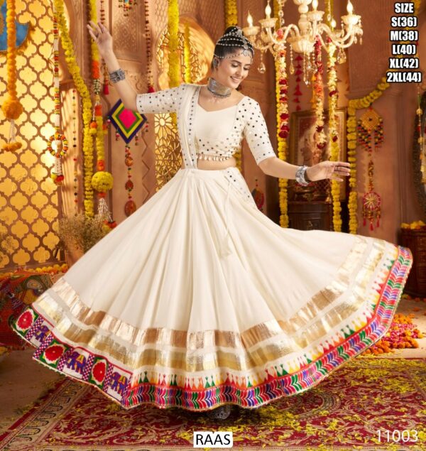Glow This Navratri In A Multicolour Thread Embroidered Viscose Rayon Lehenga Set