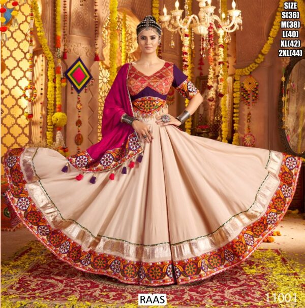 Glow This Navratri In A Multicolour Thread Embroidered Viscose Rayon Lehenga Set