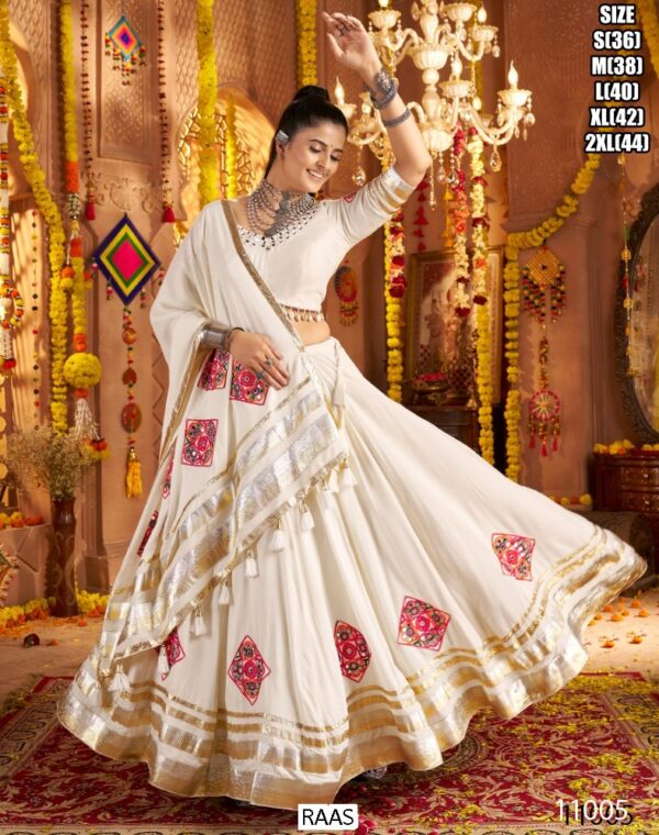 Glow This Navratri In A Multicolour Thread Embroidered Viscose Rayon Lehenga Set