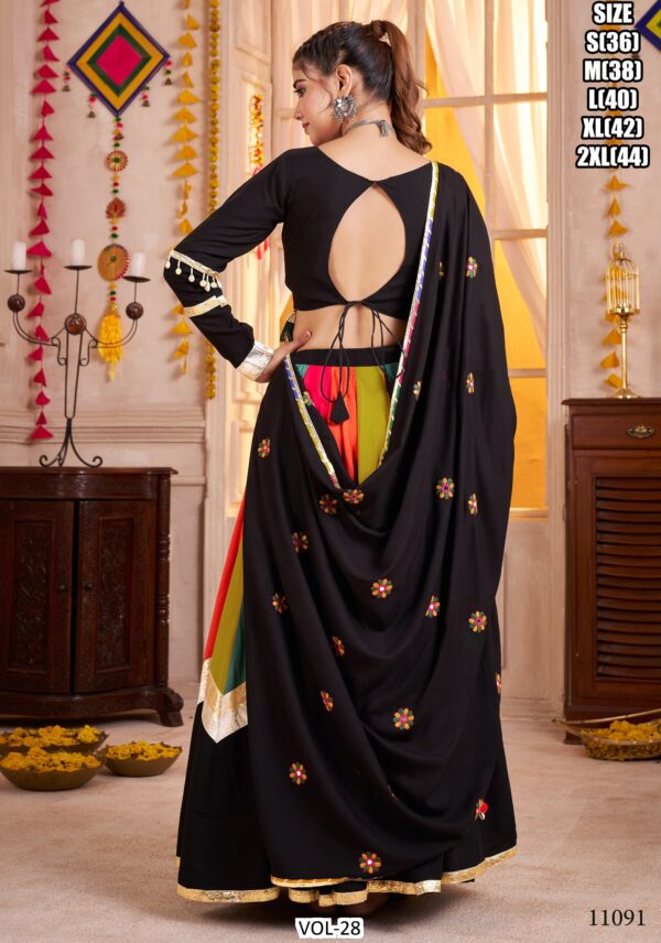 The Multi-Colour Viscose Cotton Gamthi Chaniya Choli For Garba Nights