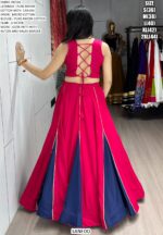 Pure Rayon Cotton Dual Tone Gamthi Patch Work Navratri Special Lehenga Choli (Ready To Wear)