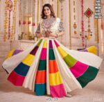 Multi Viscose Cotton Navratri Lehenga Choli With Kutchi Patch Work And All Over Mirror