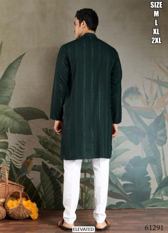 Festival Men’s Wear Pure Viscose Zari Weaving Kurta And Dupatta Collection