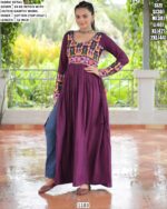 Buy Gorgeous Multi-Colour Kutchi Gamthi Work Rayon Navratri Wear Long Kurtis
