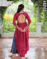 Buy Gorgeous Multi-Colour Kutchi Gamthi Work Rayon Navratri Wear Long Kurtis