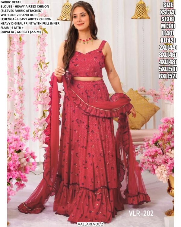 Introducing This Stunning Three-Piece Heavy Digital Printed Lehenga Choli (Sets Of 4 Beautiful Designs)