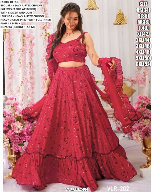 Introducing This Stunning Three-Piece Heavy Digital Printed Lehenga Choli (Sets Of 4 Beautiful Designs)