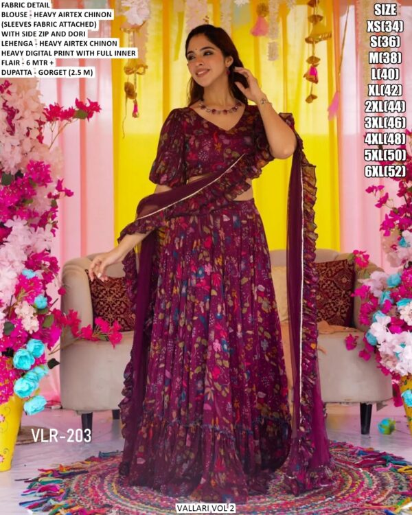 Introducing This Stunning Three-Piece Heavy Digital Printed Lehenga Choli (Sets Of 4 Beautiful Designs)