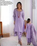 Charming Chinon Silk Thread And Sequence Work Stylish Salwar Suit For Parties