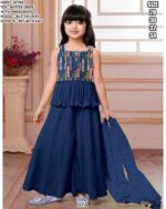 Baby Girl's Wear Ethnic Style Function Wear Plazo Suits In Amazing Six Colours!