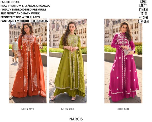 Heavy Embroidered Designer Readymade Silk Organza Party Wear Women's Suits