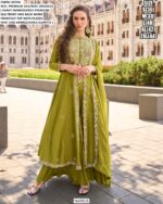 Heavy Embroidered Designer Readymade Silk Organza Party Wear Women's Suits