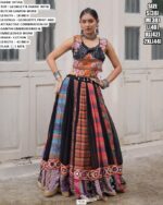 Shop Tantalizing Multi-Colour Georgette Navratri Special Lehenga With Gamthi Work Blouse