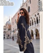 Party Wear Readymade Latest Designer Crape Embroidered Indo-Western Collection