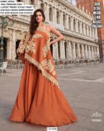 Party Wear Readymade Latest Designer Crape Embroidered Indo-Western Collection