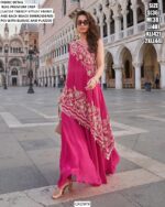 Party Wear Readymade Latest Designer Crape Embroidered Indo-Western Collection