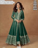 New Launch! Party Wear Heavy Designer Chinon Silk Indo-Western Dresses For Women