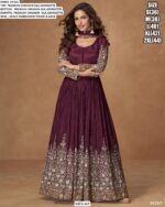 New Launch! Party Wear Heavy Designer Chinon Silk Indo-Western Dresses For Women