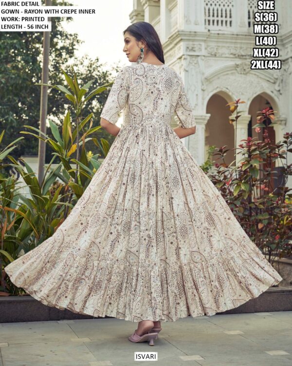 Buy Women's Rayon Printed Casual Or Party Wear Western Maxi Dress Gowns