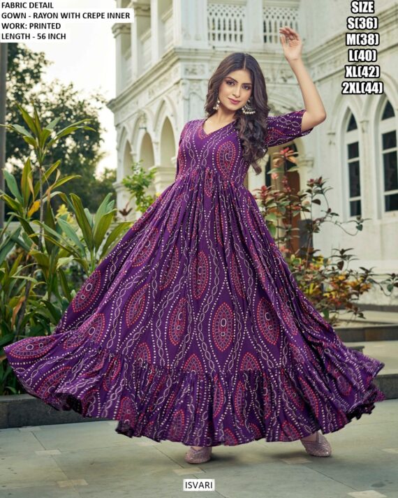 Buy Women's Rayon Printed Casual Or Party Wear Western Maxi Dress Gowns