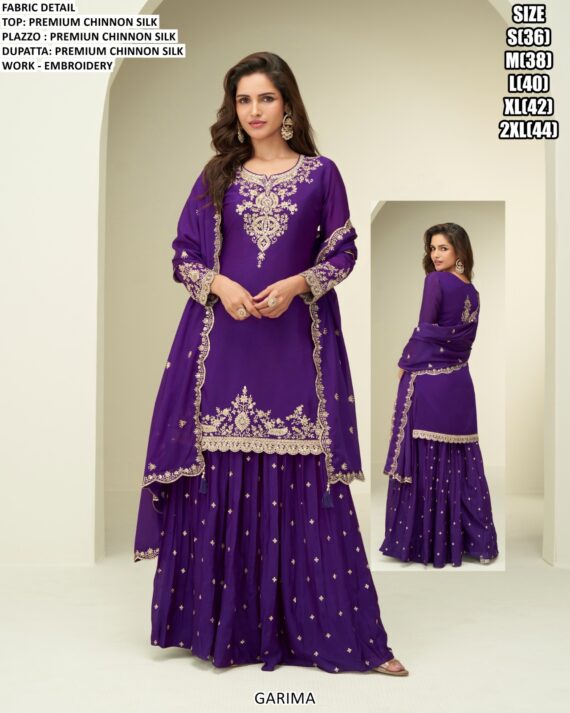 Experience The Luxury Of Premium Chinon Silk Designer Salwar Kameez Suits