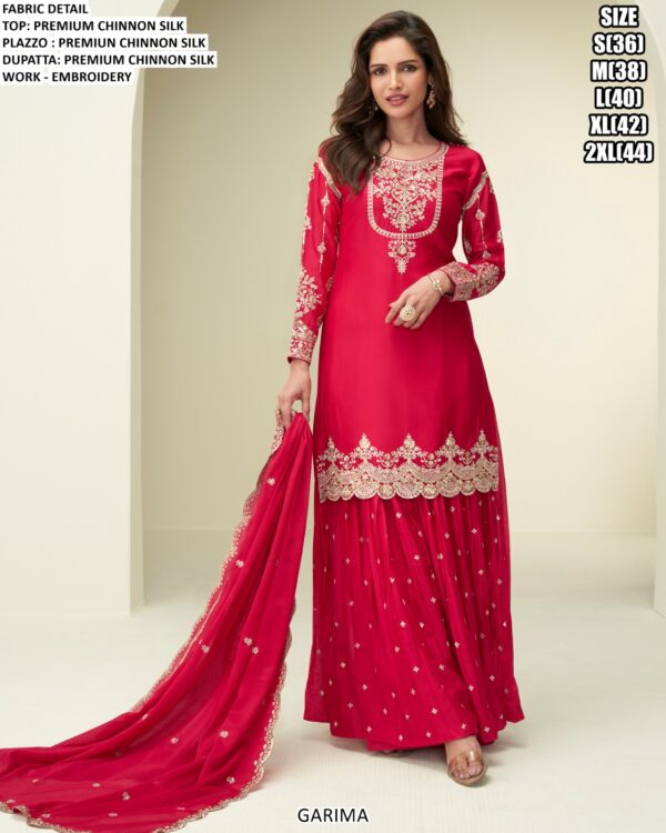 Experience The Luxury Of Premium Chinon Silk Designer Salwar Kameez Suits