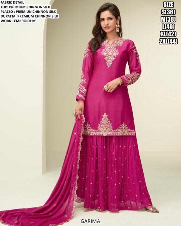 Experience The Luxury Of Premium Chinon Silk Designer Salwar Kameez Suits