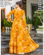 Bright And Colourful Georgette Floral Printed Casual Wear Readymade Gowns