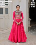 Navratri Chaniya Choli Collection In Roman Fabric With Gota Patti And Kutchi Embroidery Work