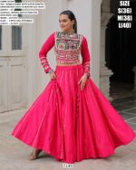 Navratri Chaniya Choli Collection In Roman Fabric With Gota Patti And Kutchi Embroidery Work