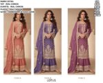 Present New Festive Wear Real Chinon Embroidery Designer Salwar Suit (Three-Piece Set)