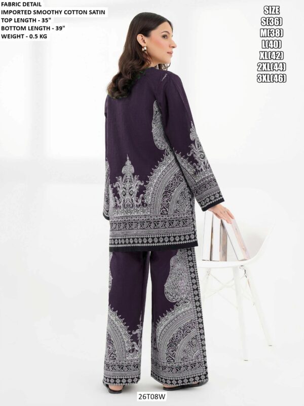 Imported Smoothy Cotton Satin Western Ladies Casual Wear Co-ord Sets