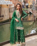 Beautiful Chinon Silk Embroidered Classic Plazo Dresses For Women