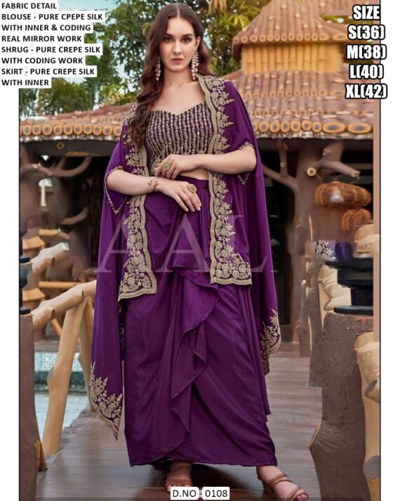 Shop Our Latest Party Wear Indo-Western Dresses - Skirt And Shrug