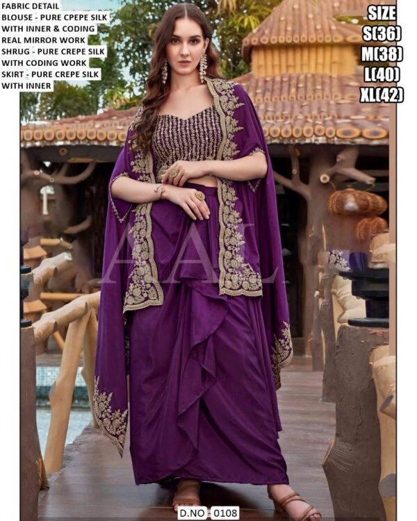 Shop Our Latest Party Wear Indo-Western Dresses - Skirt And Shrug