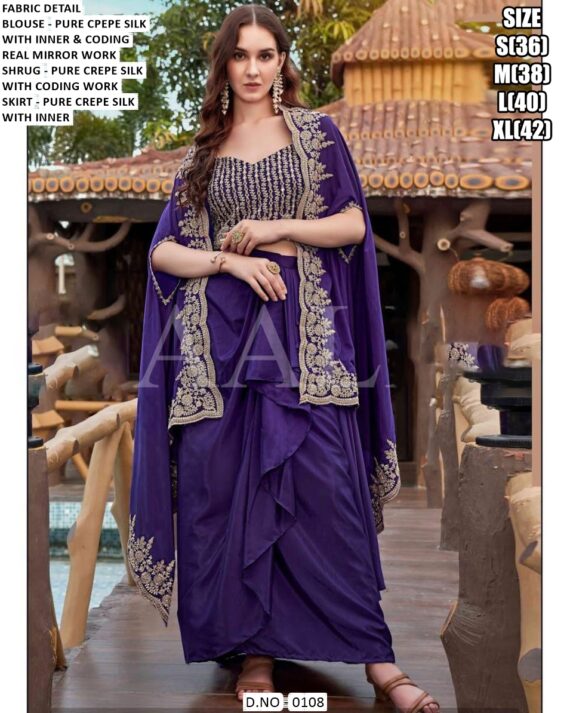 Shop Our Latest Party Wear Indo-Western Dresses - Skirt And Shrug