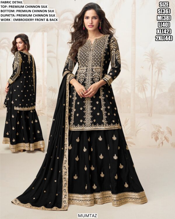 Readymade Collection! Premium Chinon Silk Designer Ethnic Salwar Suit Sets For Women