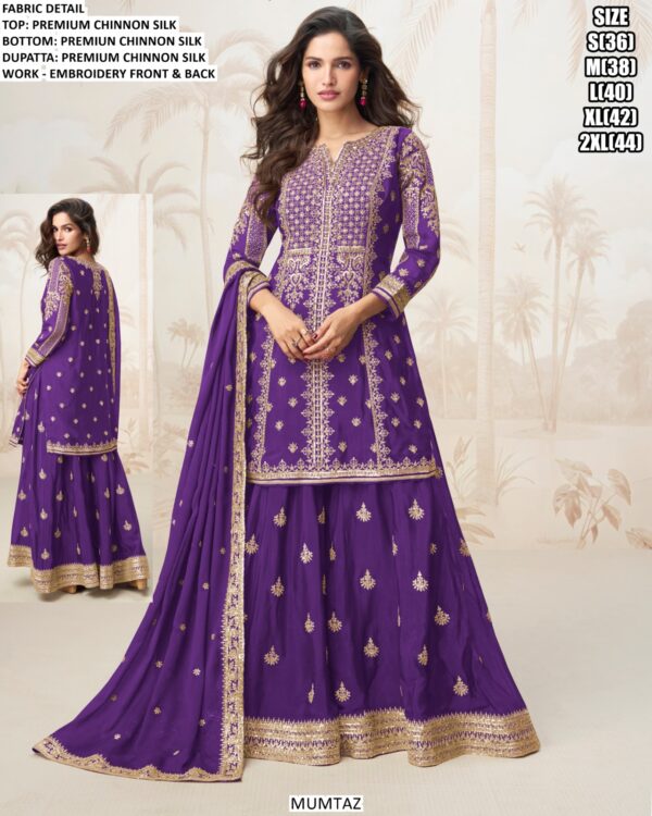 Readymade Collection! Premium Chinon Silk Designer Ethnic Salwar Suit Sets For Women