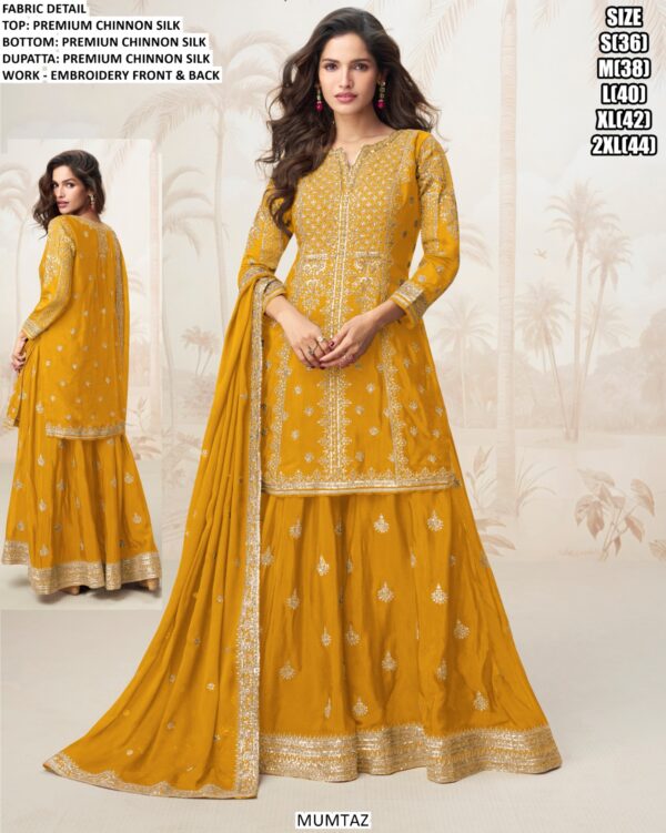 Readymade Collection! Premium Chinon Silk Designer Ethnic Salwar Suit Sets For Women