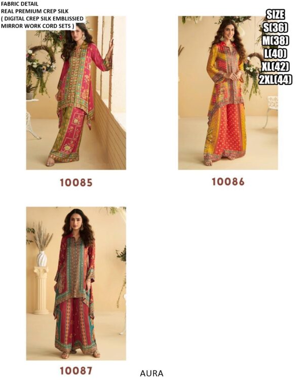 Heavy And Beautiful Designer Occasional Wear Readymade Crepe Silk Co-ord Sets
