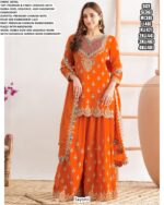 New Collection Heavy Chinon Salwar Kameez With Designer Sequins Embroidery And Hand Work