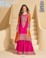 Wedding Wear Premium Chinon Silk Heavy Look Embroidered Embellished Mirror Work Suits