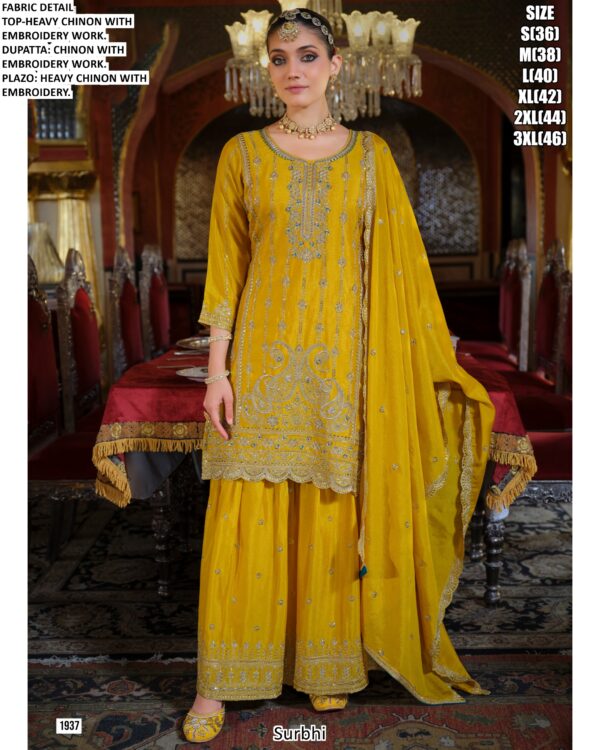 Launching A Beautiful Plazo Suit Sets With Heavy Embroidery Work On All Over Suits